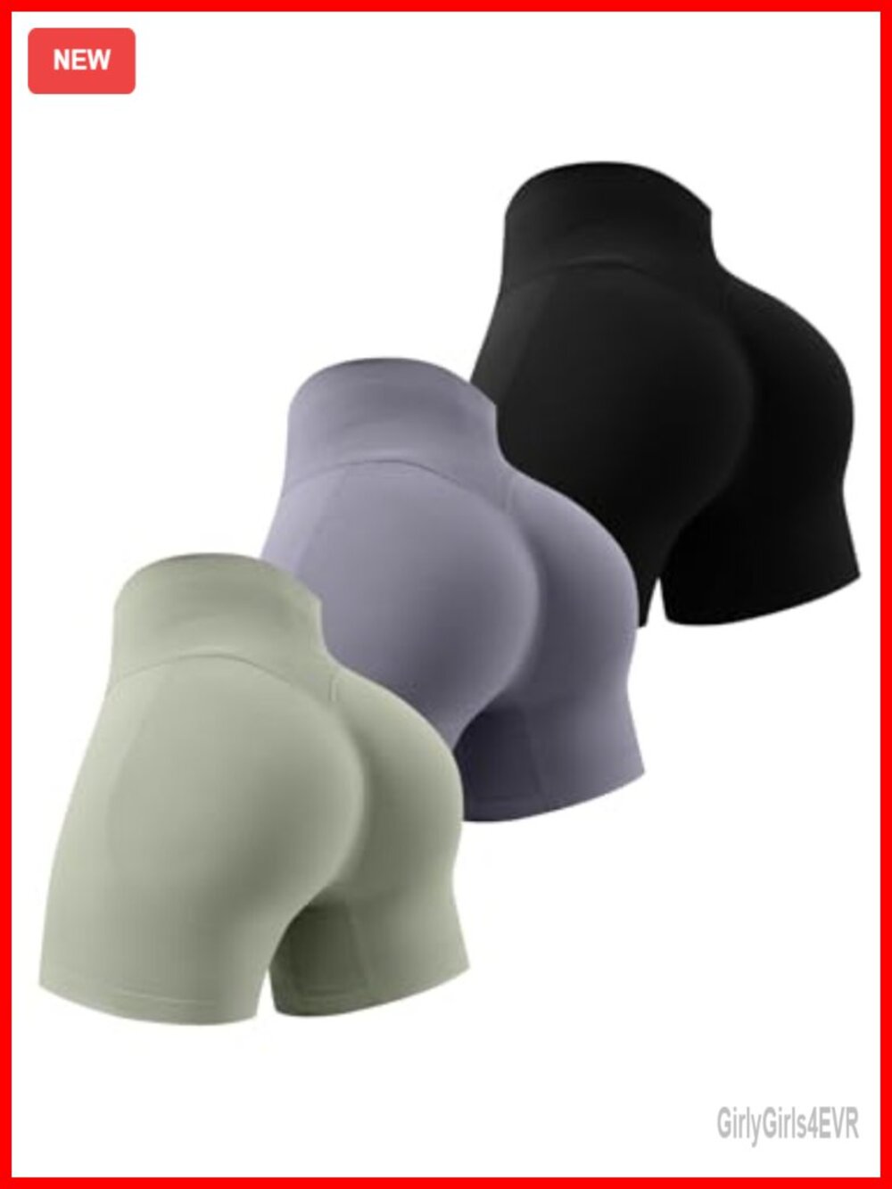 Women's Seamless Scrunch Butt Lifting Tummy Control Workout Gym Shorts High